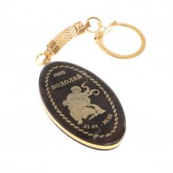Брелок знак зодиака "Водолей" камень обсидиан