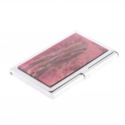 Карманная визитница из камня родонит