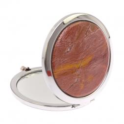 Зеркало круглое из яшмы цвет серебро