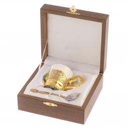 Кофейная чашка &amp;quot;Агат&amp;quot; из зеленого агата 80 мл Златоуст