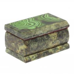 Шкатулка с иллюстрацией под малахит 10,5х6,5х5,5 см