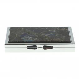 Таблетница на 3 отделения камень лабрадор цвет серебро