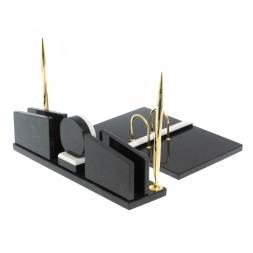 Письменный прибор "Фаворит" с календарницей камень мрамор