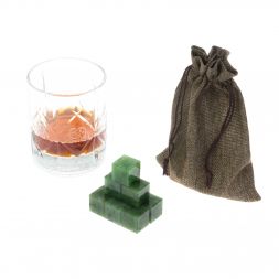 Нефритовые камни для виски / коньяка 9 кубиков 2 см саянский нефрит