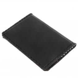 Обложка для паспорта "Герб России" черная кожа Златоуст