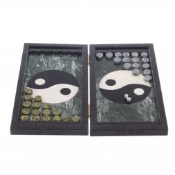 Настольные нарды "Инь-Янь" из натурального камня
