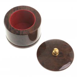 Шкатулка круглая из коричневого обсидиана 5,5х5,5х5,5 см