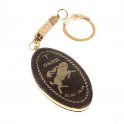 Брелок знак зодиака "Овен" камень обсидиан