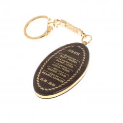 Брелок знак зодиака "Овен" камень обсидиан