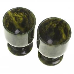 Набор рюмок из нефрита 2 шт 40 мл 4,3х6,5 см