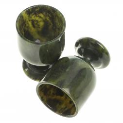 Набор рюмок из нефрита 2 шт 40 мл 4,3х6,5 см