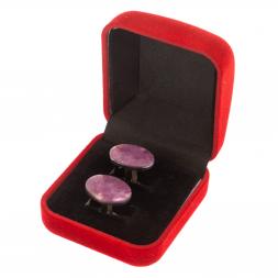 Запонки камень турмалин овальные