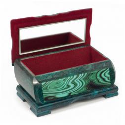 Шкатулка с иллюстрацией под малахит 15х9х7 см