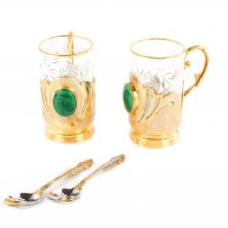 Чайный набор "Малахитовый" на 2 персоны