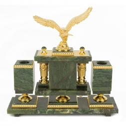 Настольный набор из нефрита "Орел"