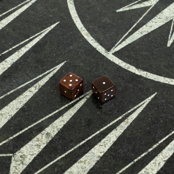 Кубики зарики 1 см из коричневого обсидиана 2 шт 122042