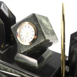 Письменный прибор руководителя из натурального змеевика