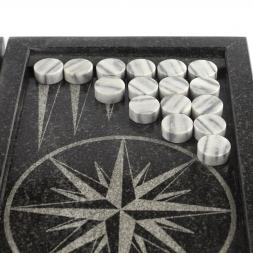 Настольные нарды "Роза ветров / Природа" камень гранит