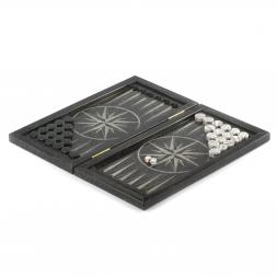 Настольные нарды "Роза ветров / Природа" камень гранит