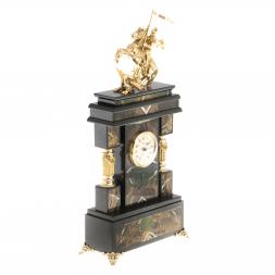 Часы "Георгий Победоносец" большие офиокальцит бронза