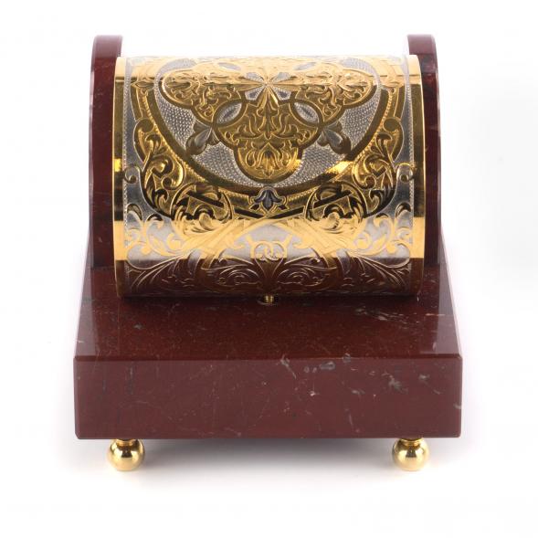 Подставка для телефона &amp;quot;Герб России&amp;quot; камень яшма в подарочной коробке Златоуст 117872