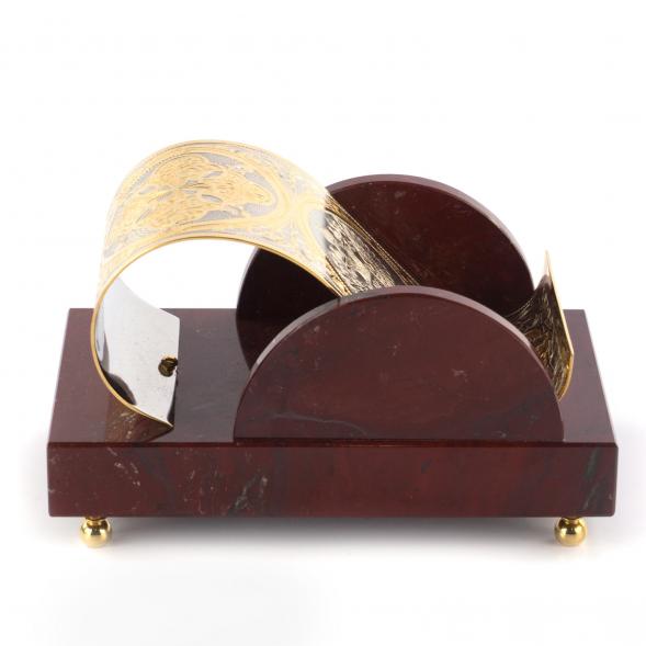 Подставка для телефона &amp;quot;Герб России&amp;quot; камень яшма в подарочной коробке Златоуст 117872