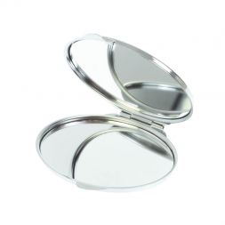 Зеркальце овальное из нефрита цвет серебро