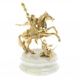 Статуэтка "Георгий Победоносец" камень мрамор