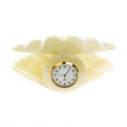 Часы ракушка из оникса 14х12х6 см (5)