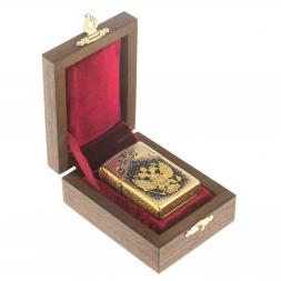 Зажигалка Zippo с гравировкой "Герб РФ" Златоуст