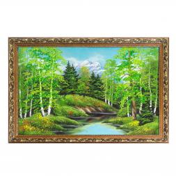 Картина "Летний пейзаж" багет 46х66 см, каменная крошка