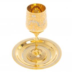 Подарочный набор "Шарм" бокал на тарелке Златоуст