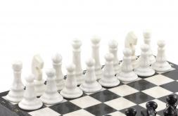 Шахматы из мрамора и змеевика 43х43 см