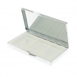 Таблетница на 3 отделения камень змеевик с ящерицей