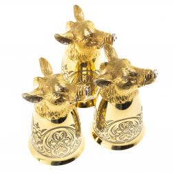 Стопки перевертыши "Кабан" 70 мл 3 шт в подарочной упаковке Златоуст