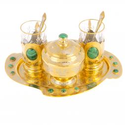 Чайный набор "Малахитовый" в подарочной коробке Златоуст