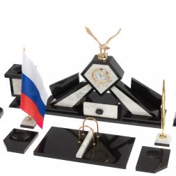 Настольный набор "Орёл" из мрамора