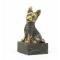 Фигурка из бронзы "Собачка малая №1" змеевик