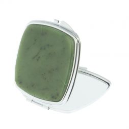 Зеркальце карманное складное из нефрита цвет серебро