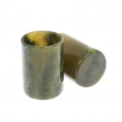 Набор стопок из нефрита  2 шт 4х5,5 см 50 мл