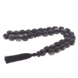 Четки из обсидиана с иризацией 33 бусины овал