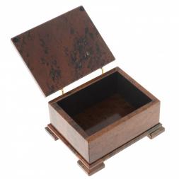 Шкатулка из обсидиана "Карта РФ" 15х13х8 см