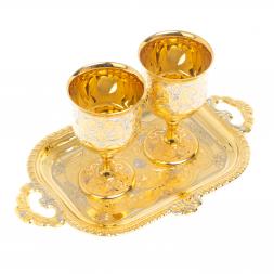 Набор из двух рюмок на подносе &amp;quot;Ликерный&amp;quot; 60 мл Златоуст