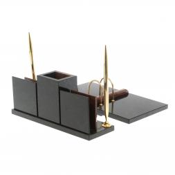 Настольный набор "Офисный" с гербом РФ камень лемезит