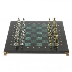 Шахматы "Греко-Римская война" 32х32 см из змеевика