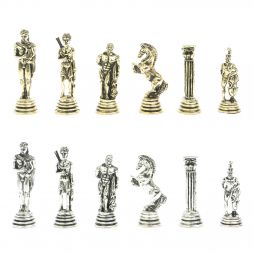 Шахматы "Греко-Римская война" 32х32 см из змеевика