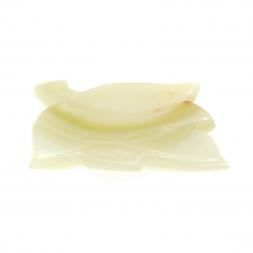 Пепельница "Кленовый лист" из оникса 11х11х1,5 см (3)