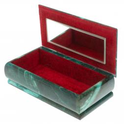 Шкатулка &amp;quot;Купюра&amp;quot; из змеевика с зеркалом