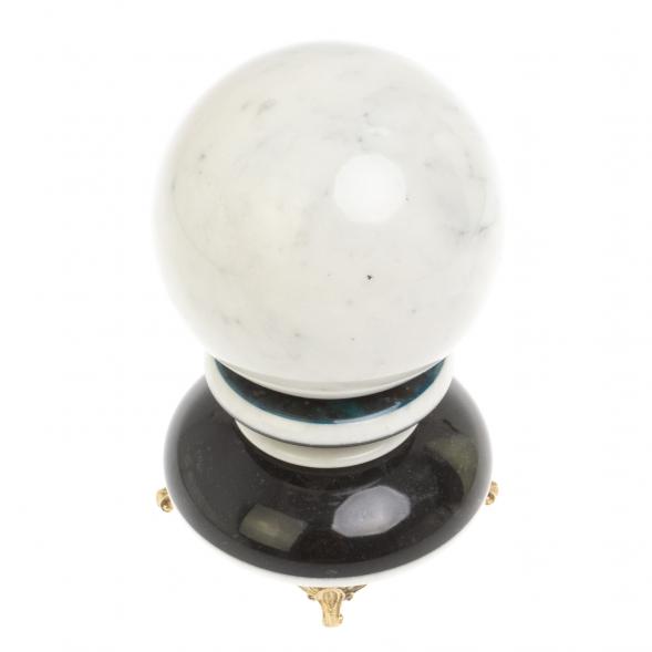 Шар &amp;quot;Антистресс&amp;quot; из белого мрамора 10,5 см на подставке 126887