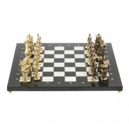 Шахматы сувенирные "Железнодорожники" бронза мрамор 40х40 см